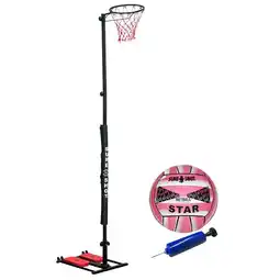 Costco Sure Shot 10ft (3.05 m) Easistore Netball Goal in Black/Red with Padding offer