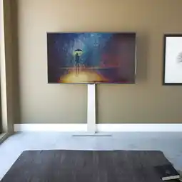 Costco AVF Kelso Against the Wall TV Stand for TV's up to 80 in White offer