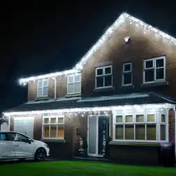 Costco Lights4You 13ft (4m) 152 LED Ice White Outdoor Icicle Light offer