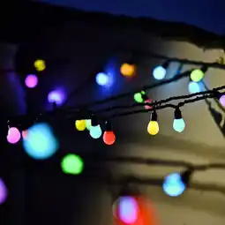 Costco Lights4You 52ft (16m) 80 Large Bulbs LED Colour Changing Outdoor String Lights offer