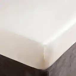 Costco Belledorm Pure Egyptian Cotton Sateen 1000 Thread Count Ivory Fitted Sheet in 4 Sizes offer