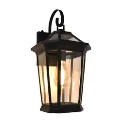 Costco Lutec Traditional Outdoor Wall Lantern Light in Black offer