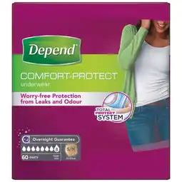 Costco Depend Underwear for Women in Small/Medium, 60 Pack offer