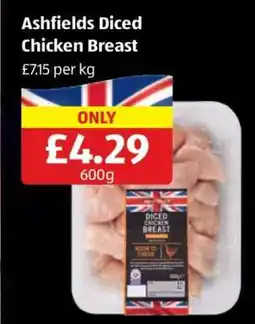 Aldi Ashfields Diced Chicken Breast offer