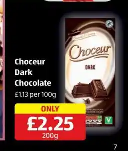 Aldi Choceur Dark Chocolate offer