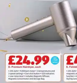 Aldi D. Premium Hairdryer, each offer