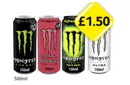 Londis Monster Energy, Punch, Nitro, Ultra offer