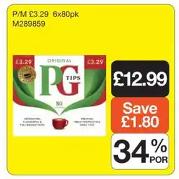 Makro PG Tips Original 80 Tea Bags offer
