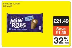 Makro Cadbury Mini Rolls Milk Chocolate offer