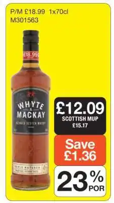 Makro Whyte & Mackay Blended Scotch Whisky offer