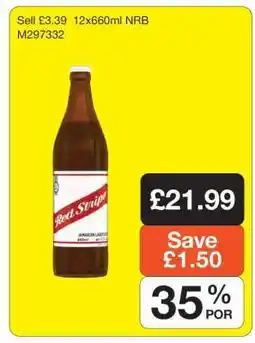 Makro Red Stripe 12x660ml NRB offer