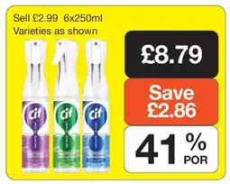 Makro Cif Cleaning Spray 6x250ml offer
