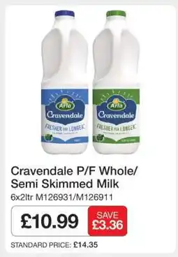Makro Cravendale P/F Whole/Semi-Skimmed Milk offer