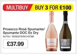 Makro Prosecco Rosé Spumante/Spumante DOC Ex Dry offer