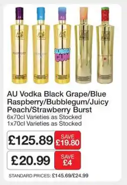 Makro AU Vodka Black Grape/Blue Raspberry/Bubblegum/Juicy Peach/Strawberry Burst offer