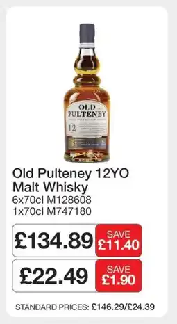 Makro Old Pulteney 12YO Malt Whisky offer