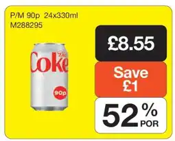 Makro Diet Coke 24x330ml offer
