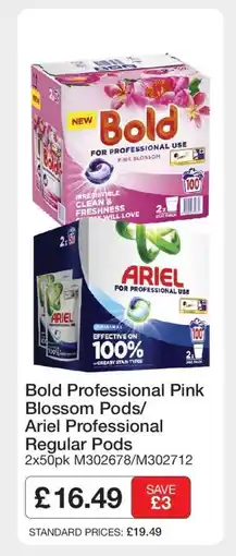 Makro Bold Professional Pink Blossom Pods/ Ariel Professional Regular Pods offer