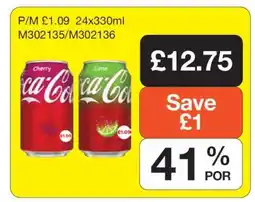 Makro Coca-Cola Cherry & Lime 24x330ml offer