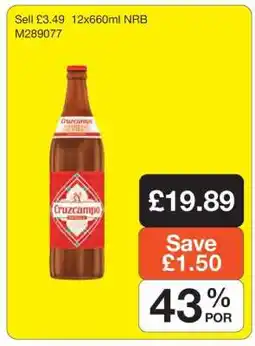 Makro Cruzcampo 12x660ml NRB offer