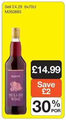 Makro Royd's Mulled Wine offer