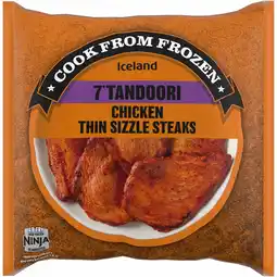 Iceland Iceland 7* Tandoori Chicken Thin Sizzle Steaks 450g offer