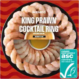 Iceland Iceland King Prawn Cocktail Ring with Marie Rose Dip 140g offer