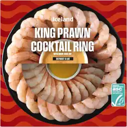 Iceland Iceland King Prawn Cocktail Ring with Marie Rose Dip 140g offer