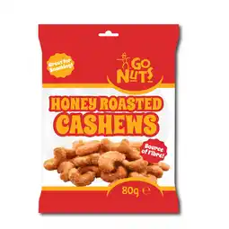 Iceland Go Nuts Honey Roasted Cashews 80g offer