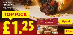 Lidl Favorina 6 Mince Pies offer