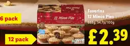Lidl Favorina 12 Mince Pies offer