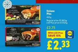 Lidl Deluxe Pies offer