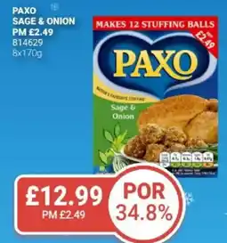 Bestway PAXO Sage & onion offer