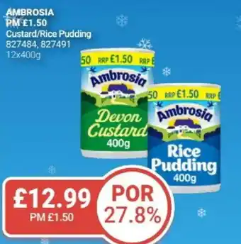 AMBROSIA Custard/Rice Pudding