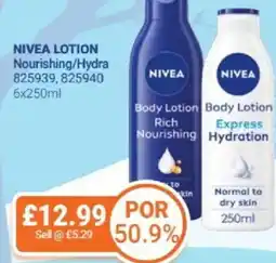 Bestway NIVEA LOTION Nourishing/Hydra offer