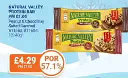 Bestway Natural valley protein bar Peanut & Chocolate/ Salted Caramel offer