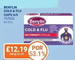 Bestway Benylin cold & flu caps 6/5 offer