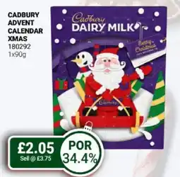 Bestway Cadbury advent calendar xmas offer