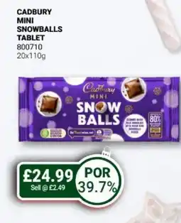 Bestway Cadbury mini snowballs tablet offer