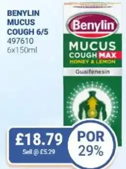 Bestway Benylin mucus cough 6/5 offer