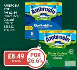 Bestway AMBROSIA Pot Cream Rice/ Custard offer