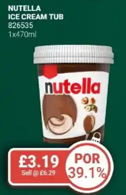 Bestway NUTELLA Ice cream tub offer