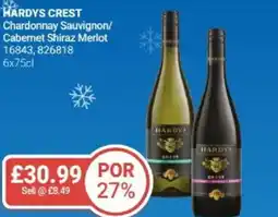 Bestway HARDYS CREST Chardonnay Sauvignon/ Cabernet Shiraz Merlot offer