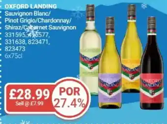 OXFORD LANDING Sauvignon Blanc/ Pinot Grigio/Chardonnay/ Shiraz/Cabernet Sauvignon