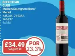 Bestway BEEFSTEAK CLUB Malbec/Sauvignon Blanc/ Merlot offer