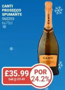 Bestway Canti prosecco spumante offer