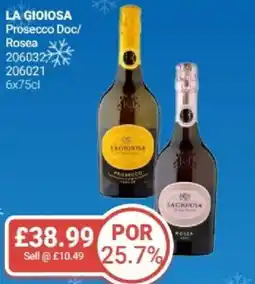 Bestway LA GIOIOSA Prosecco Doc/ Rosea offer
