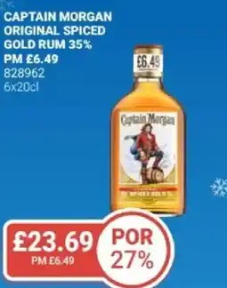 Bestway Captain morgan original spiced gold rum 35% offer