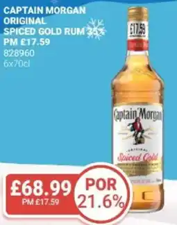 Bestway Captain morgan original spiced gold rum offer