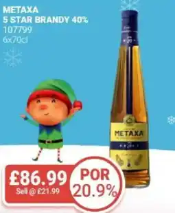 Bestway Μεταχα 5 star brandy 40% offer